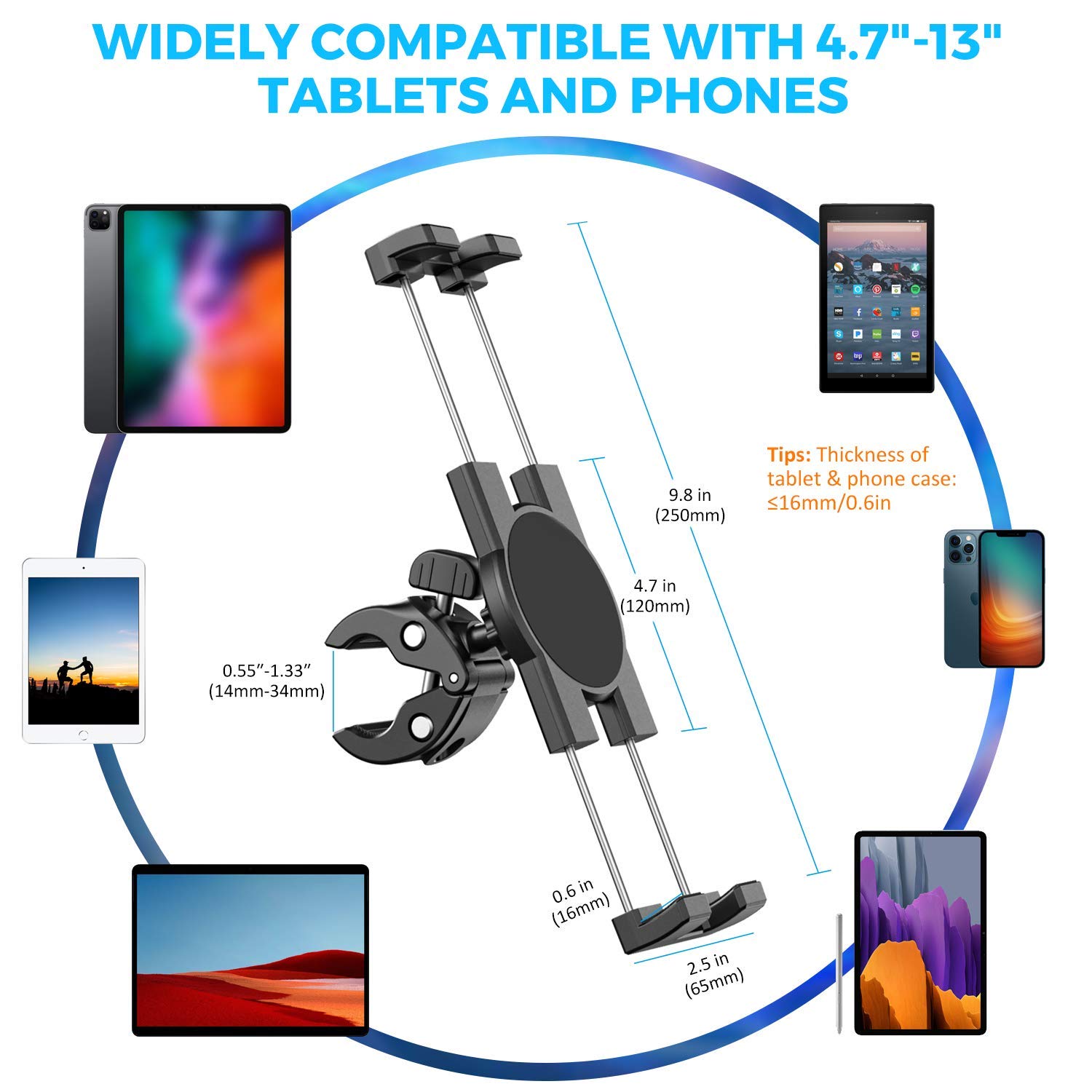 Foto 6 pulgar | Soporte Para Tableta Y Teléfono Para Spin Bike Kdd Para Ipad Pro - Venta Internacional.
