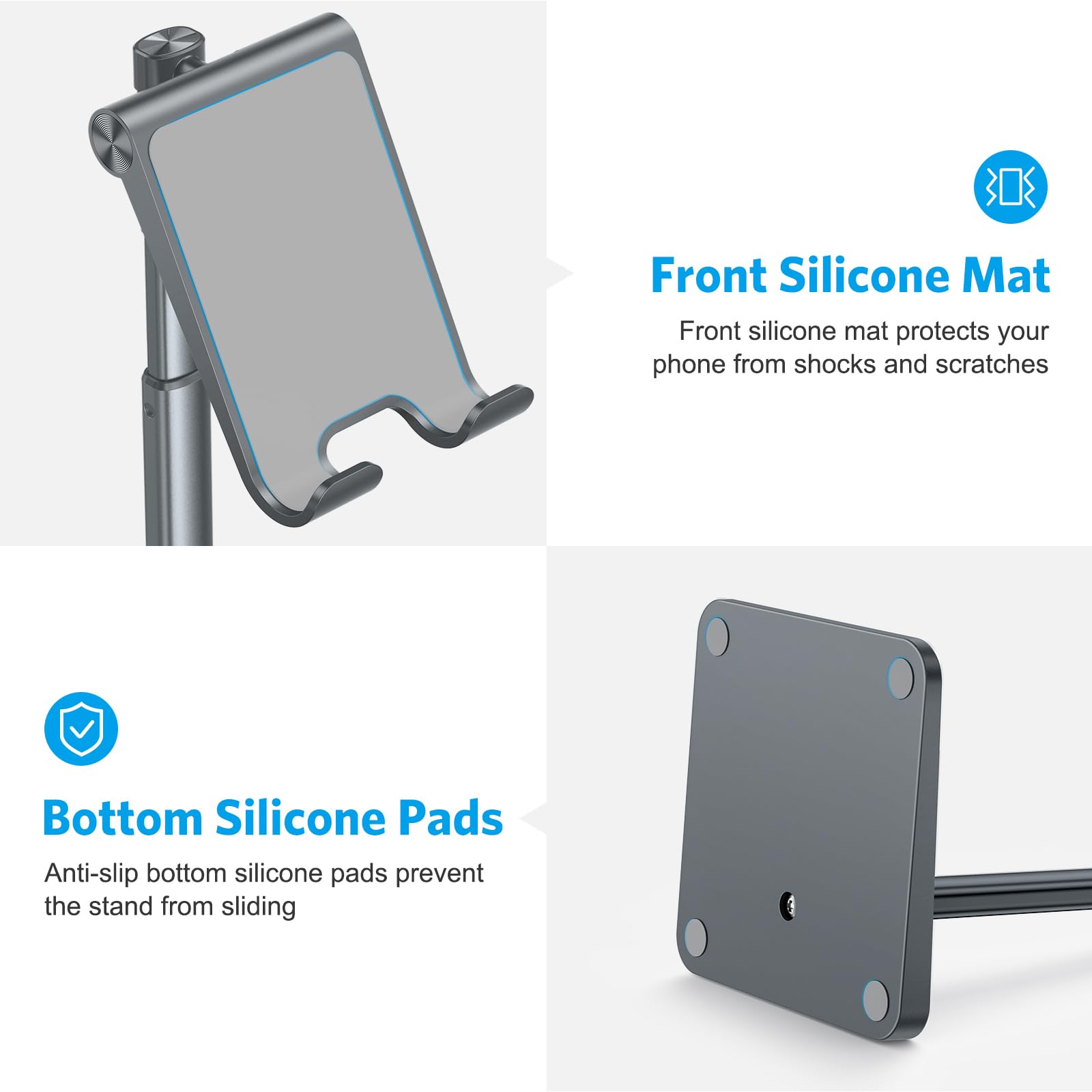 Foto 5 | Soporte Para Teléfono Celular Omoton, Ángulo Ajustable, Altura Gris - Venta Internacional.