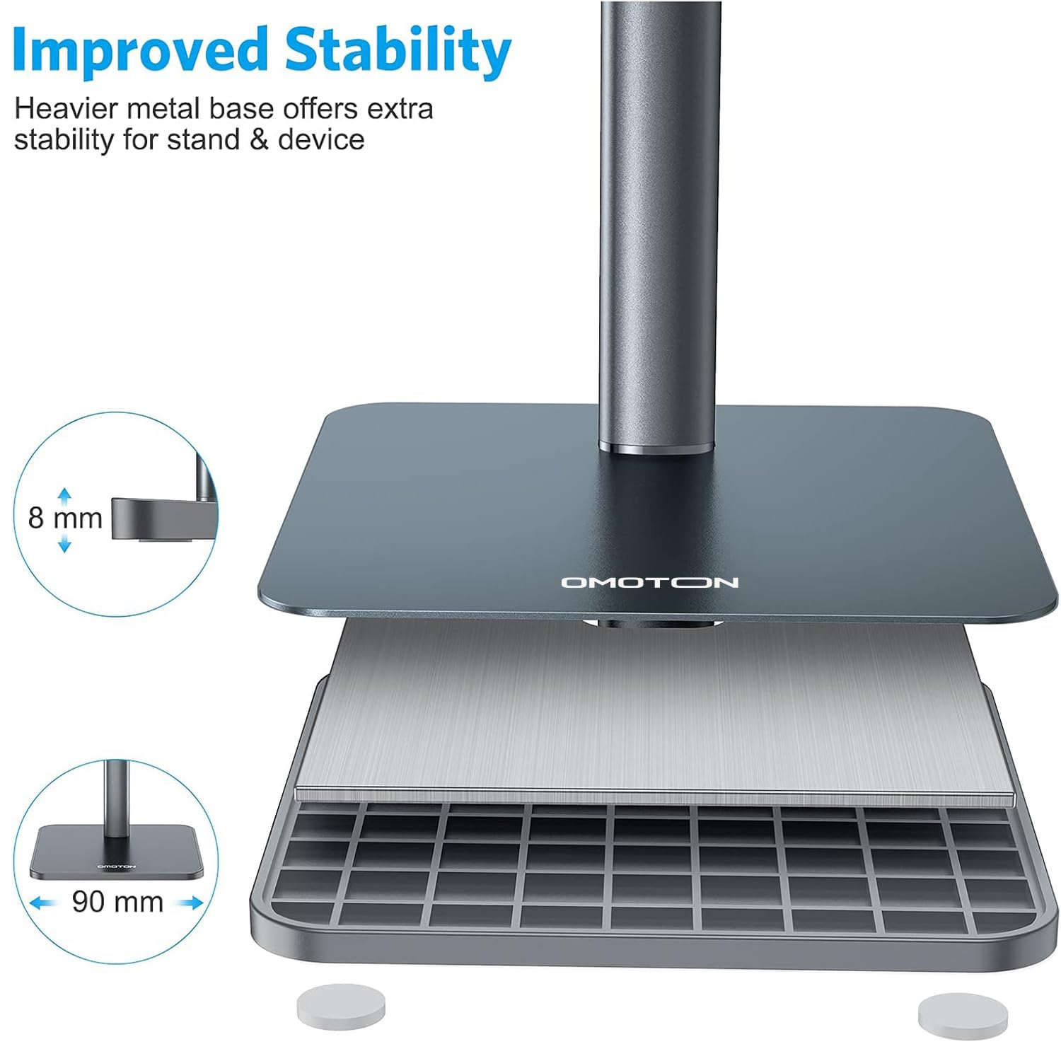 Foto 6 | Soporte Para Teléfono Celular Omoton, Ángulo Ajustable, Altura Gris - Venta Internacional.