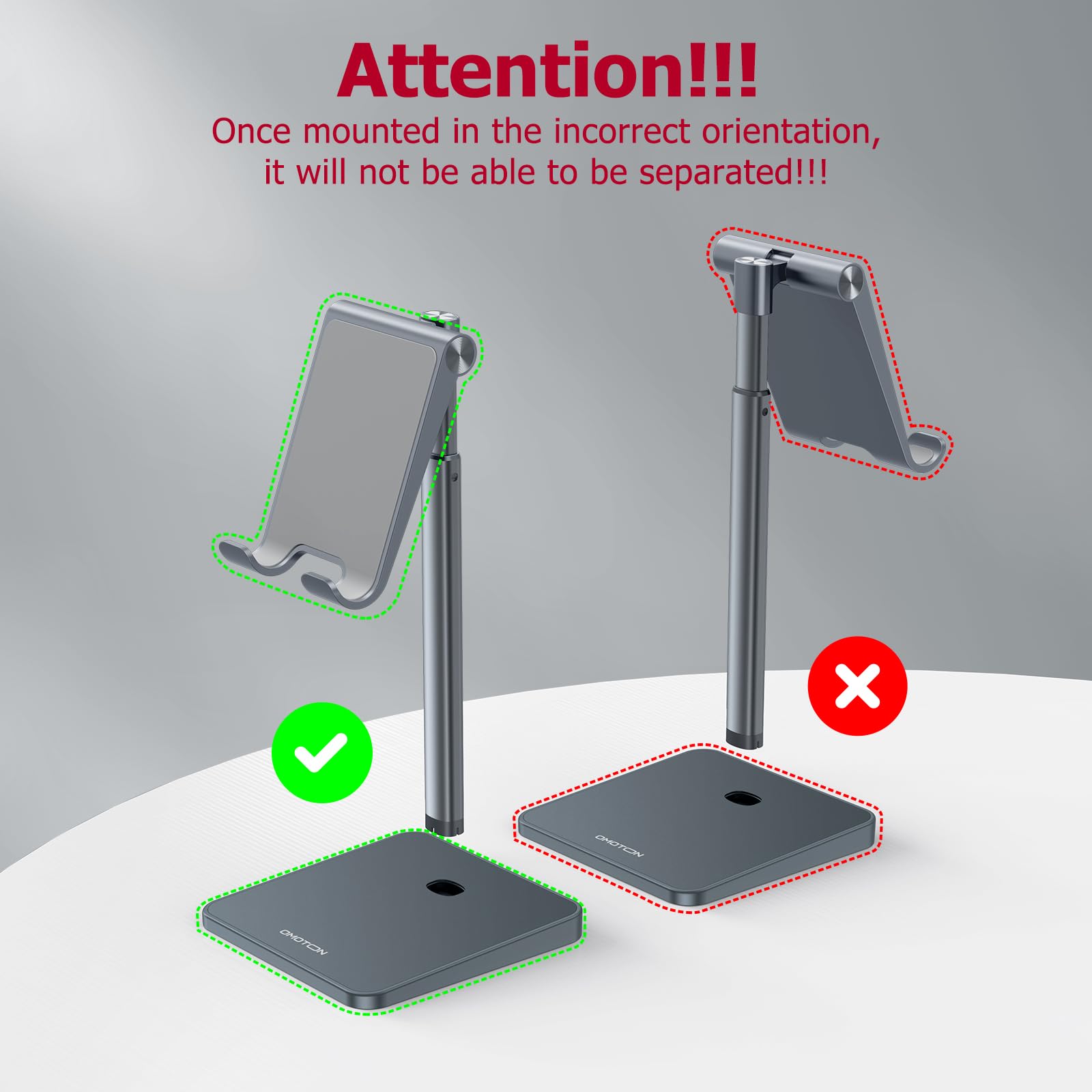 Foto 7 | Soporte Para Teléfono Celular Omoton, Ángulo Ajustable, Altura Gris - Venta Internacional.