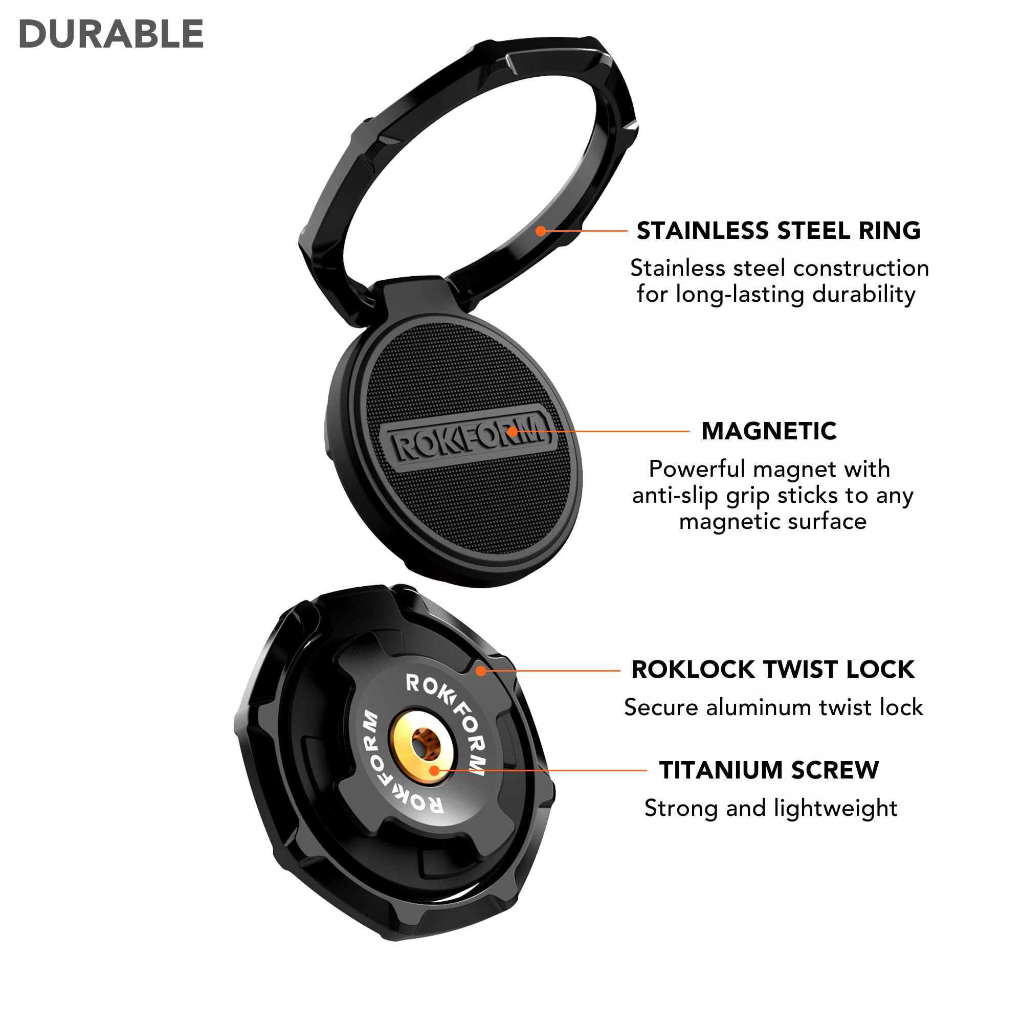 Foto 4 pulgar | Ring Grip Y Soporte Rokform Magnetic Sport Para Iphone Y Samsung - Venta Internacional.