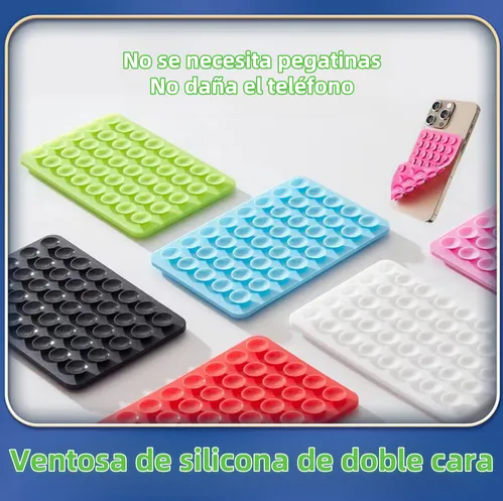 Foto 3 pulgar | Soporte Xtellar De Teléfono Móvil De Silicona Doble Cara 40 Ventosas