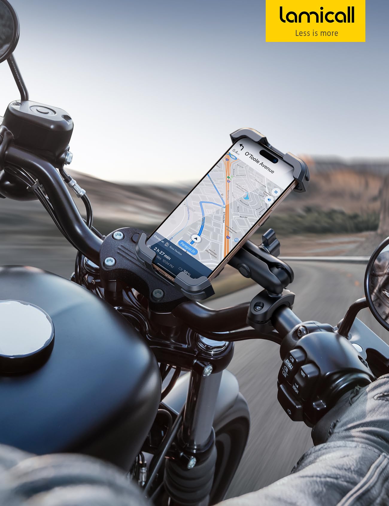 Foto 7 | Soporte De Teléfono Para Motocicleta Lamicall Para Iphone Y Android - Venta Internacional.