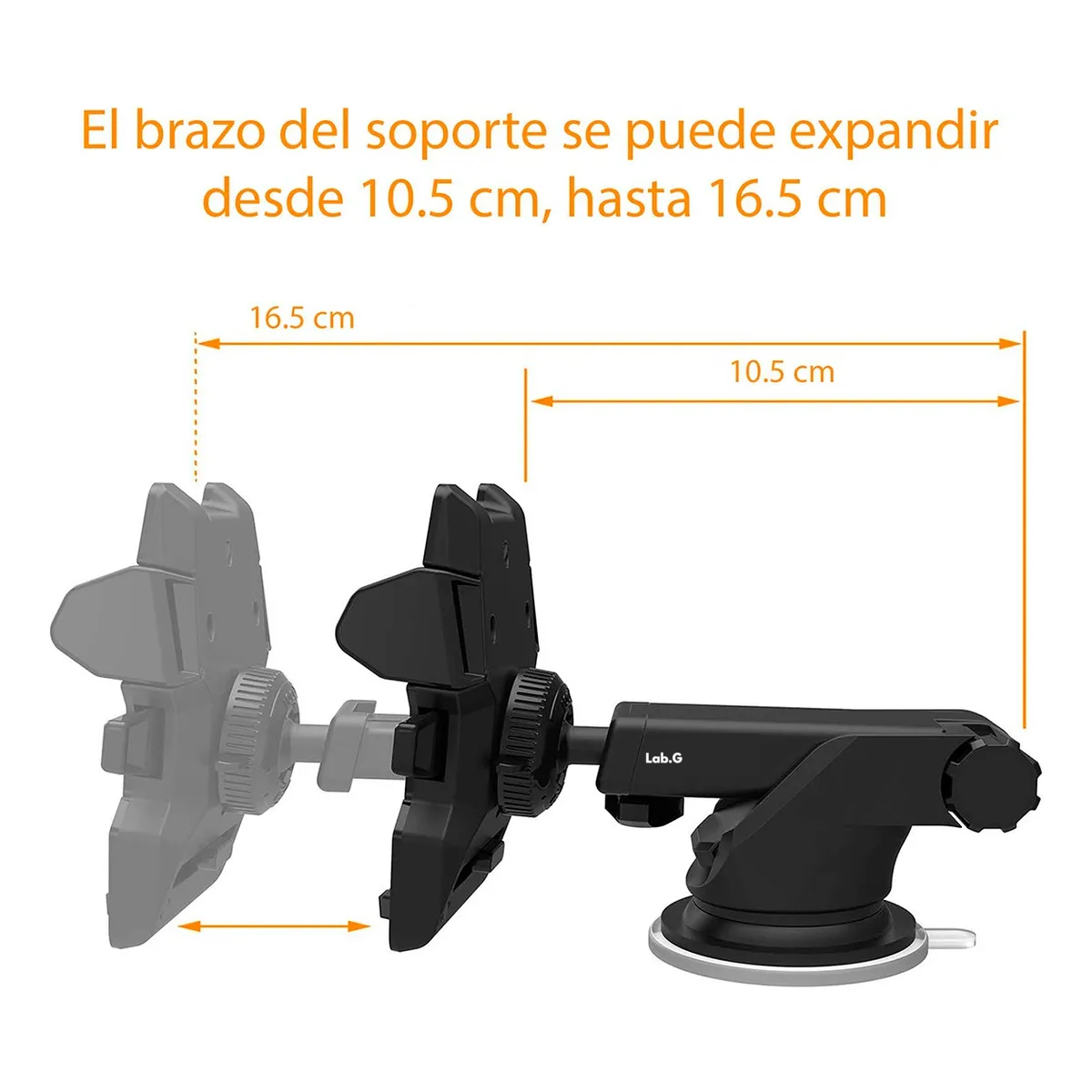 Foto 3 pulgar | Soporte Porta Celular 360º Firme Auto Escritorio Lab.g Negro