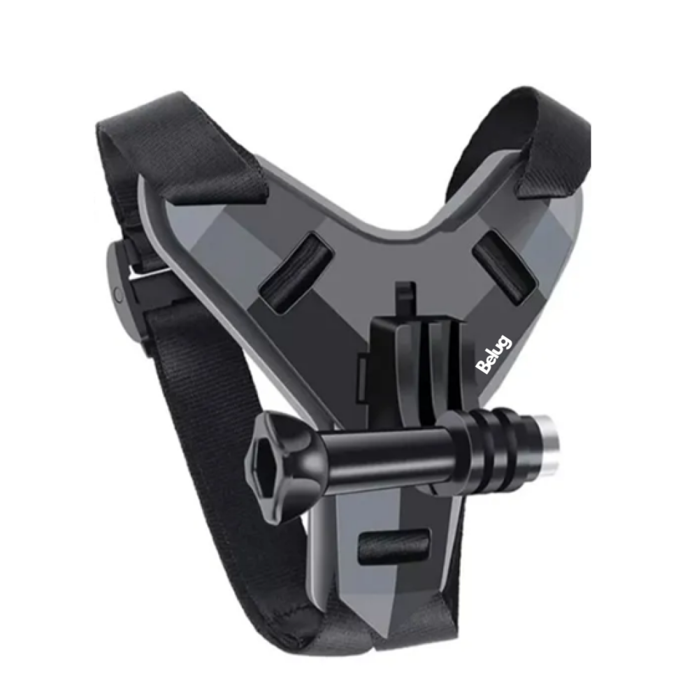 Soporte Para Casco Moto Gopro9/8/7/6/5/4/3 Deportes Belug  Negro