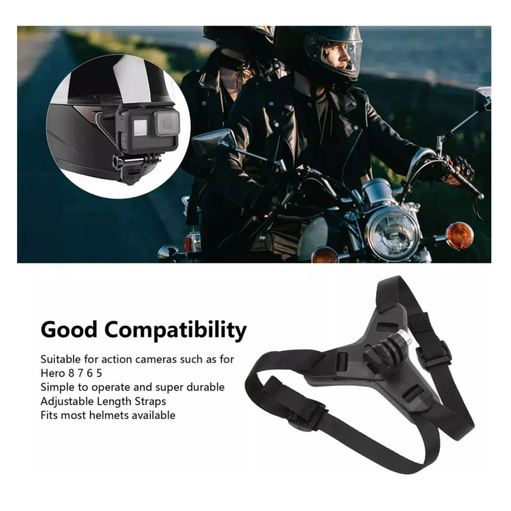 Foto 3 pulgar | Soporte Para Casco Moto Gopro9/8/7/6/5/4/3 Deportes Belug  Negro