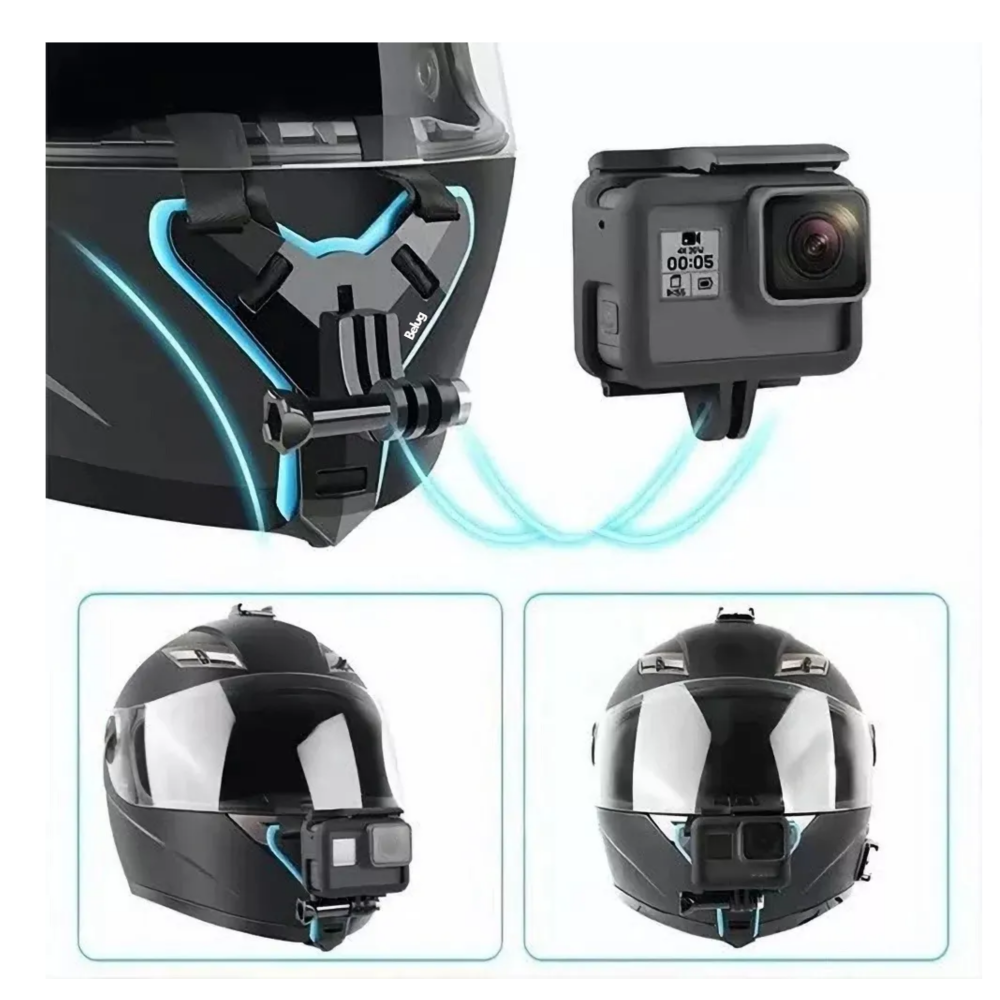 Foto 4 pulgar | Soporte Para Casco Moto Gopro9/8/7/6/5/4/3 Deportes Belug  Negro