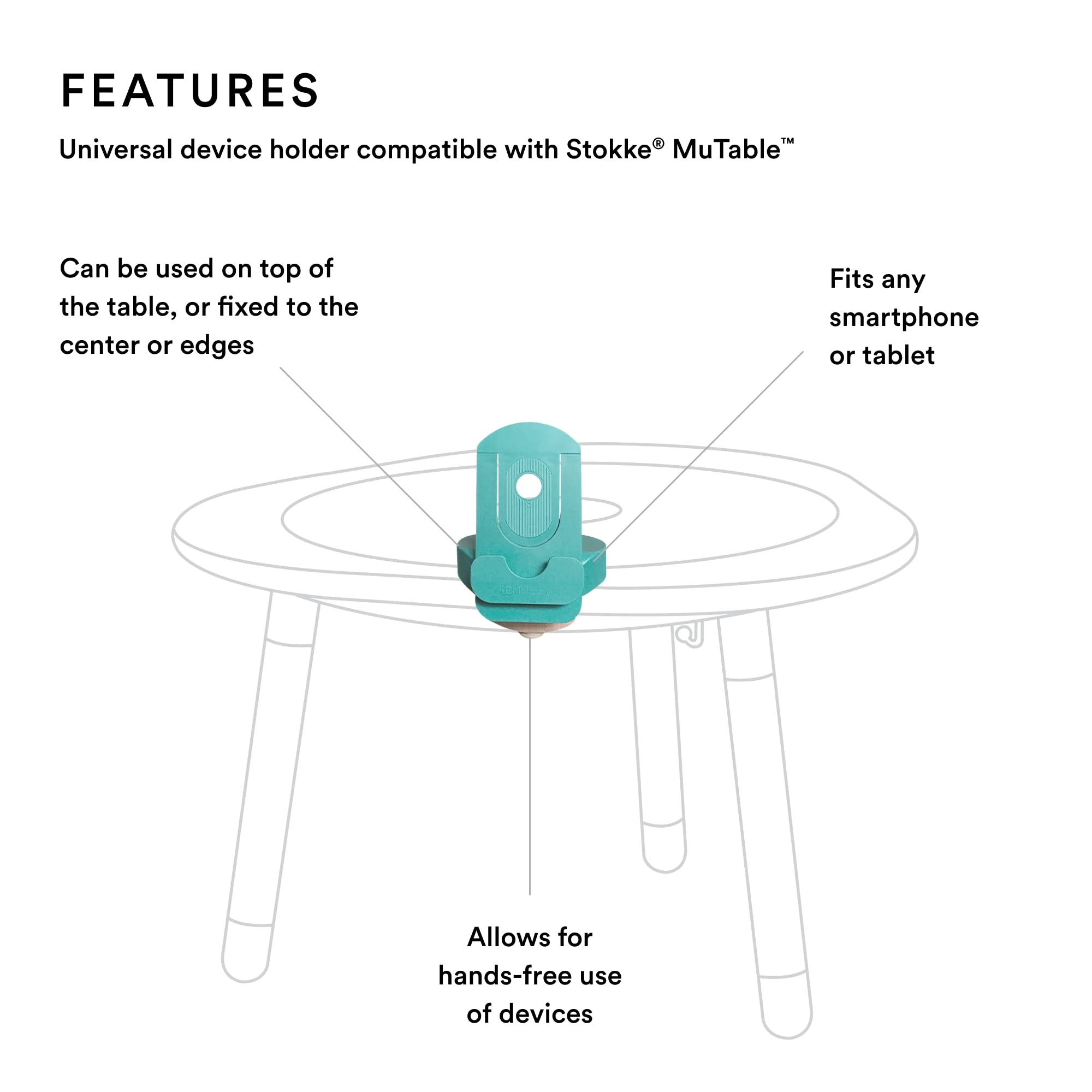Foto 3 pulgar | Soporte De Dispositivo Stokke Mutable Para Smartphone Y Tablet - Venta Internacional.