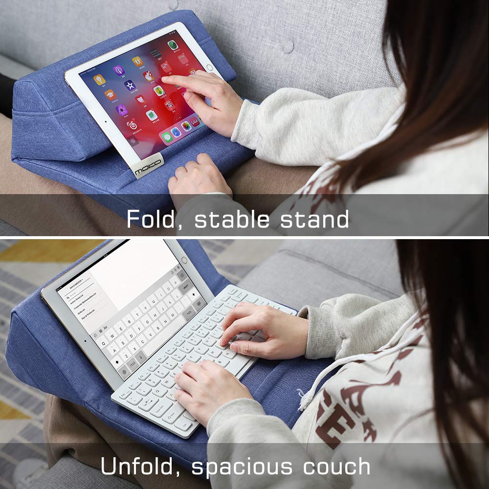 Foto 4 pulgar | Soporte De Almohada Para Tabletas Moko Para Hasta 11 Pulgadas  Color Azul Vaquero - Venta Internacional.