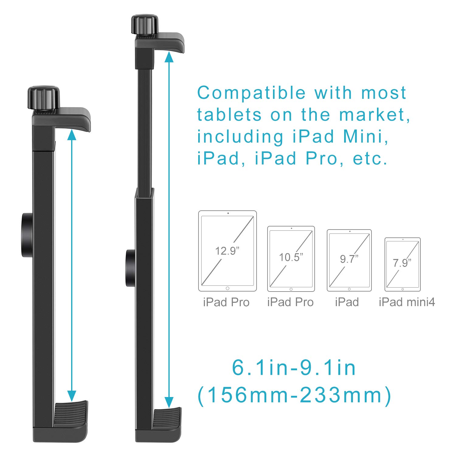 Foto 4 pulgar | Soporte Adaptador De Trípode Para Tableta Neewer Para Ipad De 16 A 23 5 Cm - Venta Internacional.