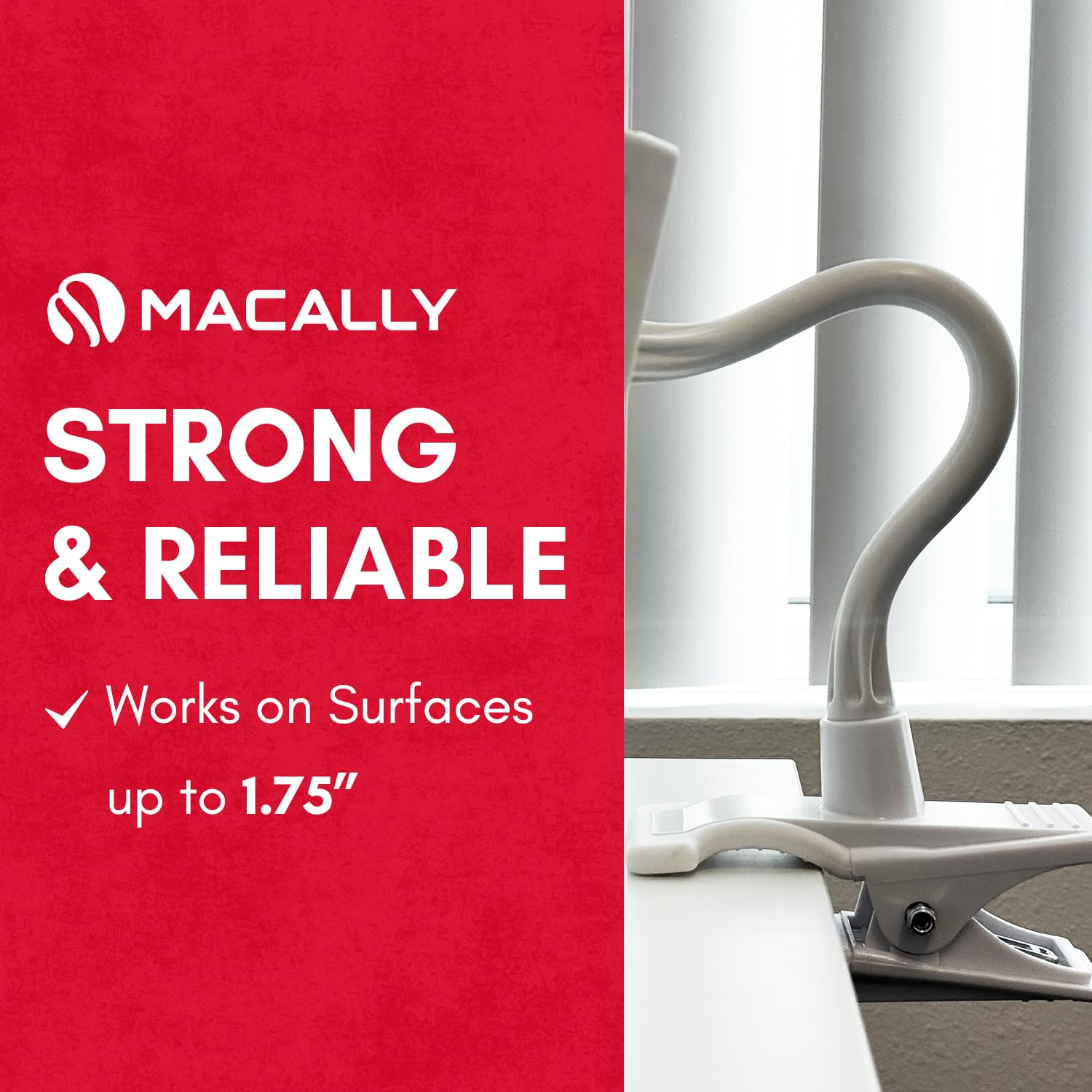 Foto 7 | Soporte Para Tableta Macally Con Cuello De Cisne Con Clip Para Cama O Cochecito - Venta Internacional.