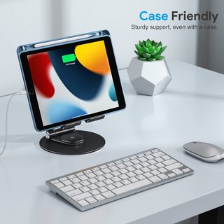 Foto 5 | Soporte Para Tableta Omoton Giratorio 360 Grados Para Ipad Negro Y Gris - Venta Internacional.