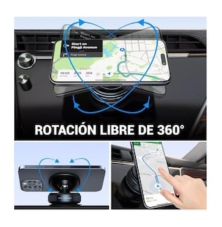 Foto 3 | Soporte Para Celular Automóvil Succión Magnétic Negro
