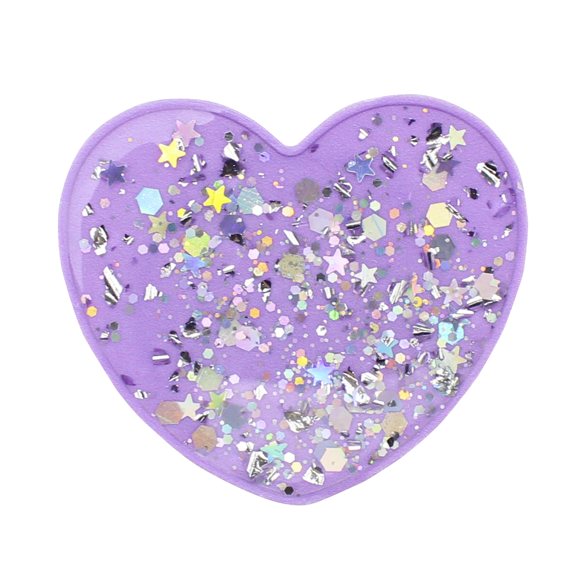 Foto 1 | Soporte/Sujetador de Teléfono Triche Diseño Corazón Glitter color Púrpura