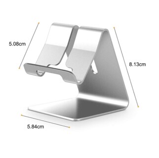 Foto 3 | Soporte Para Celular Metalico De Escritorio Genérico Plata 2 X 1