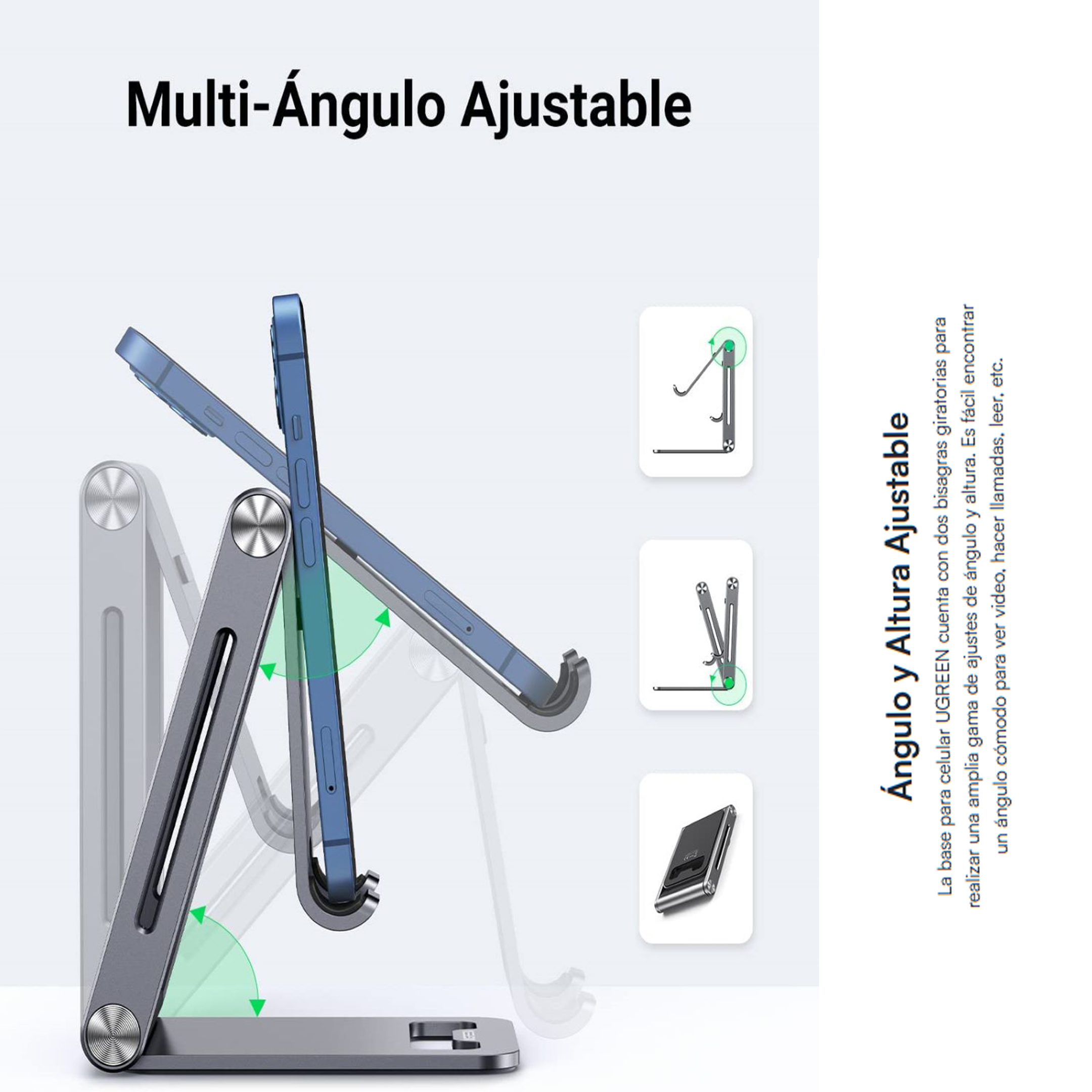 Foto 5 pulgar | Soporte para Teléfono Celular de Aluminio Ugreen Ángulo Ajustable