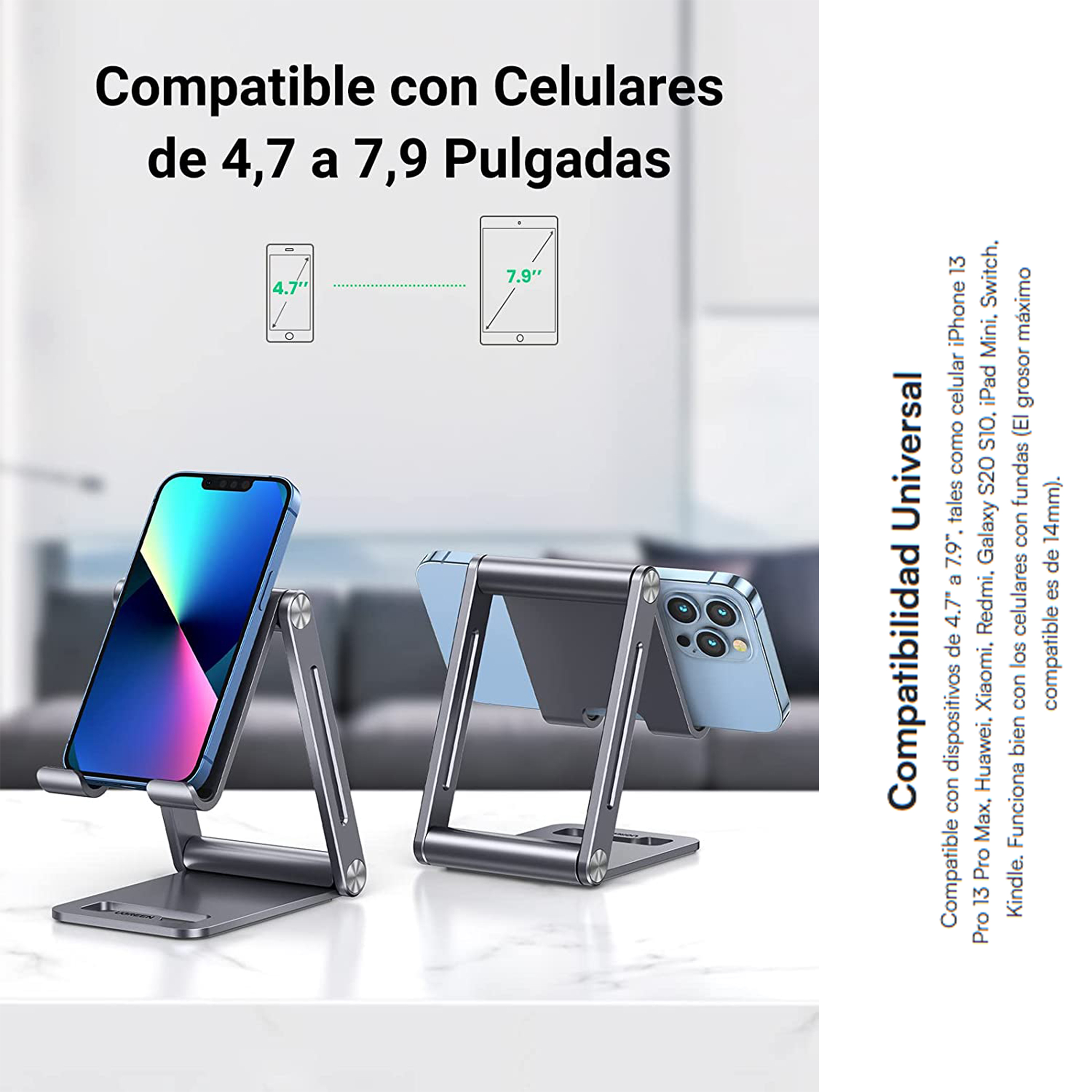 Foto 6 pulgar | Soporte para Teléfono Celular de Aluminio Ugreen Ángulo Ajustable
