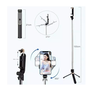 Foto 3 | Trípode Celular Selfies Stick con Control Bluetooth 2 Luces Eo Safe Imports Esi-8906 Multicolor