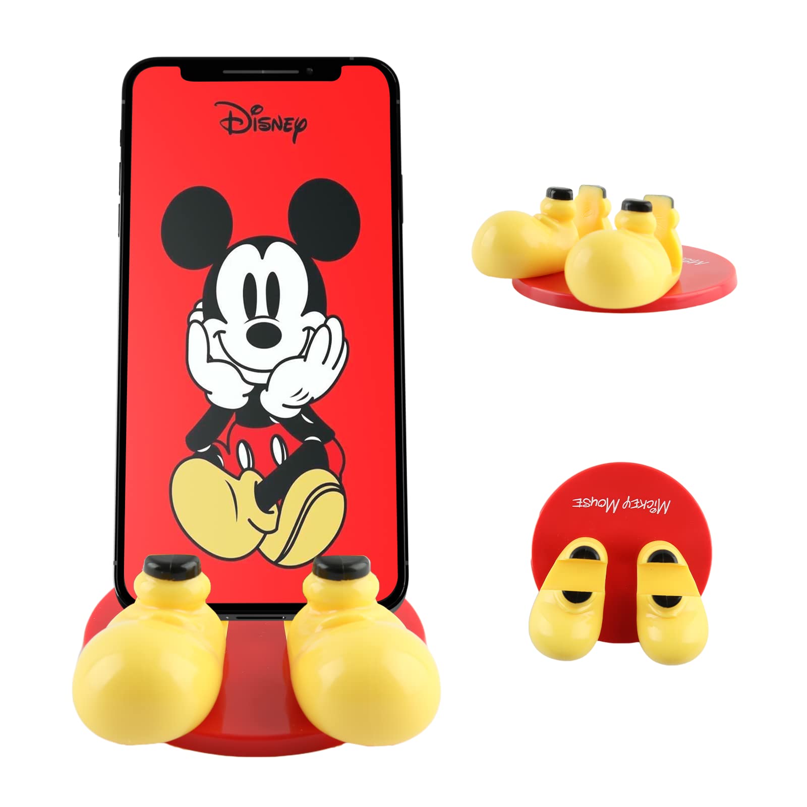 Foto 2 pulgar | Soporte Para Teléfono Móvil Con Patas De Mickey Mouse De Disney Con Pegatina Roja - Venta Internacional.