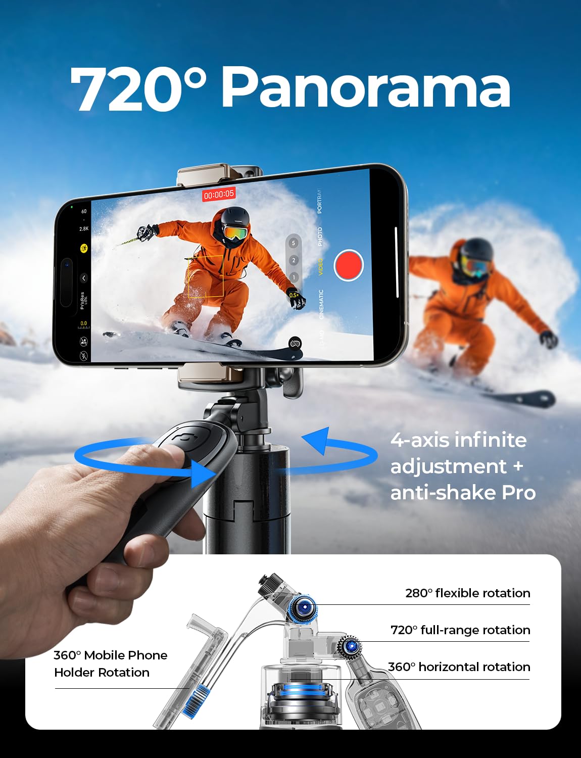 Foto 4 pulgar | Trípode Para Teléfono Celular Lisen Con Control Remoto Para Iphone Y Android - Venta Internacional.