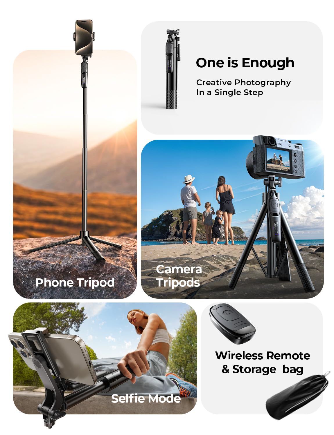 Foto 7 pulgar | Trípode Para Teléfono Celular Lisen Con Control Remoto Para Iphone Y Android - Venta Internacional.