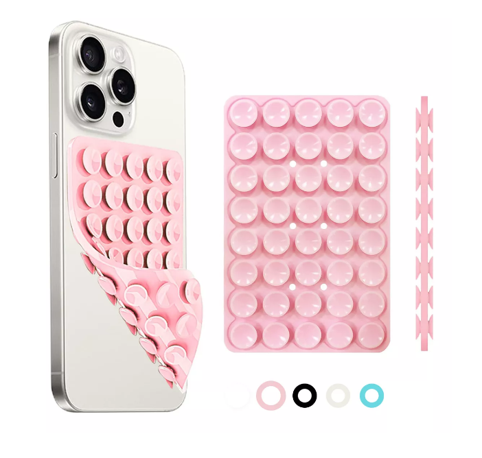 Foto 1 | Funda Ventosa De Silicona Soporte Telefono Celular Adherible Color: Rosa Wünd