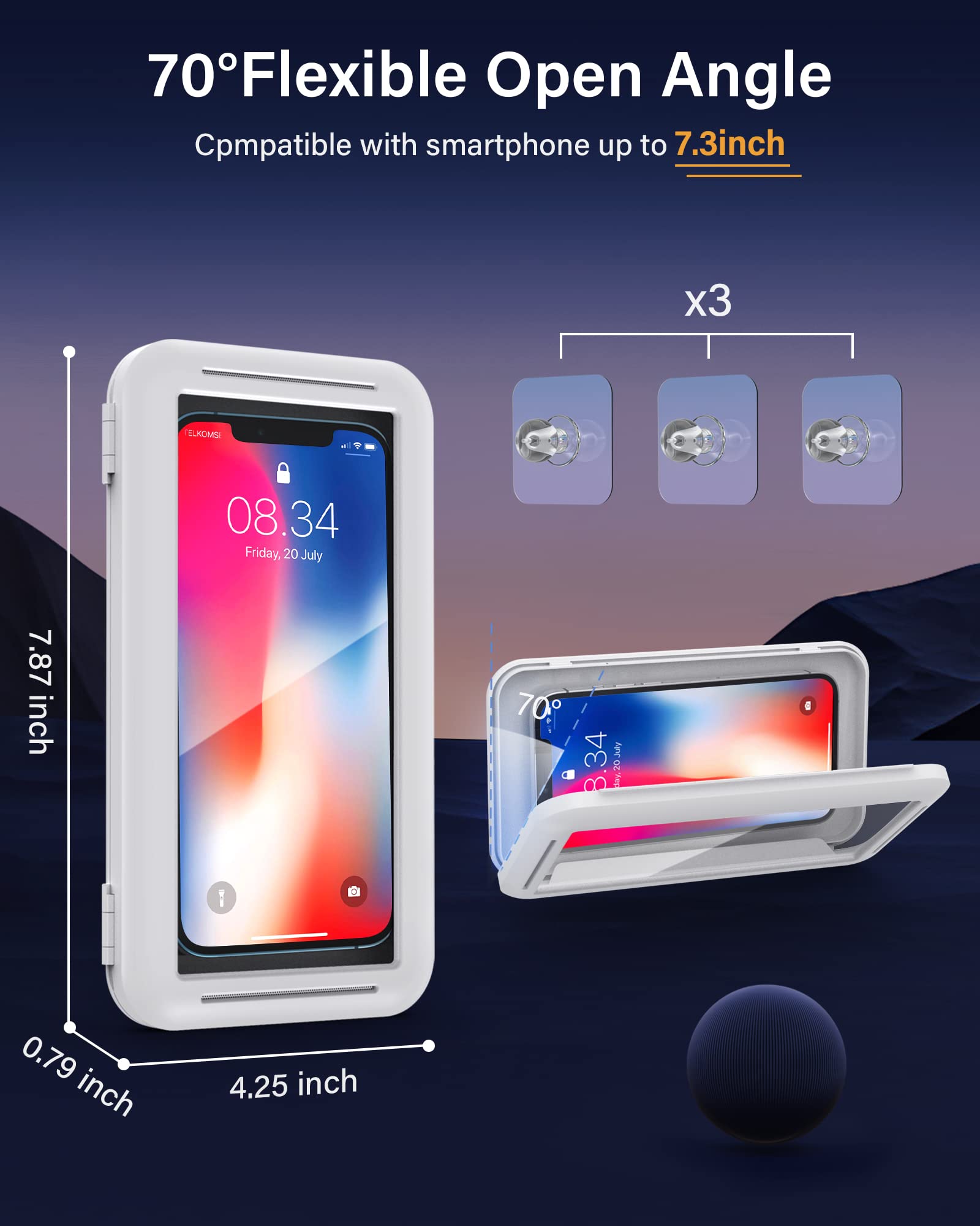 Foto 7 pulgar | Soporte de Teléfono para Ducha LC-Dolida Impermeable para iPhone 14 - Venta Internacional
