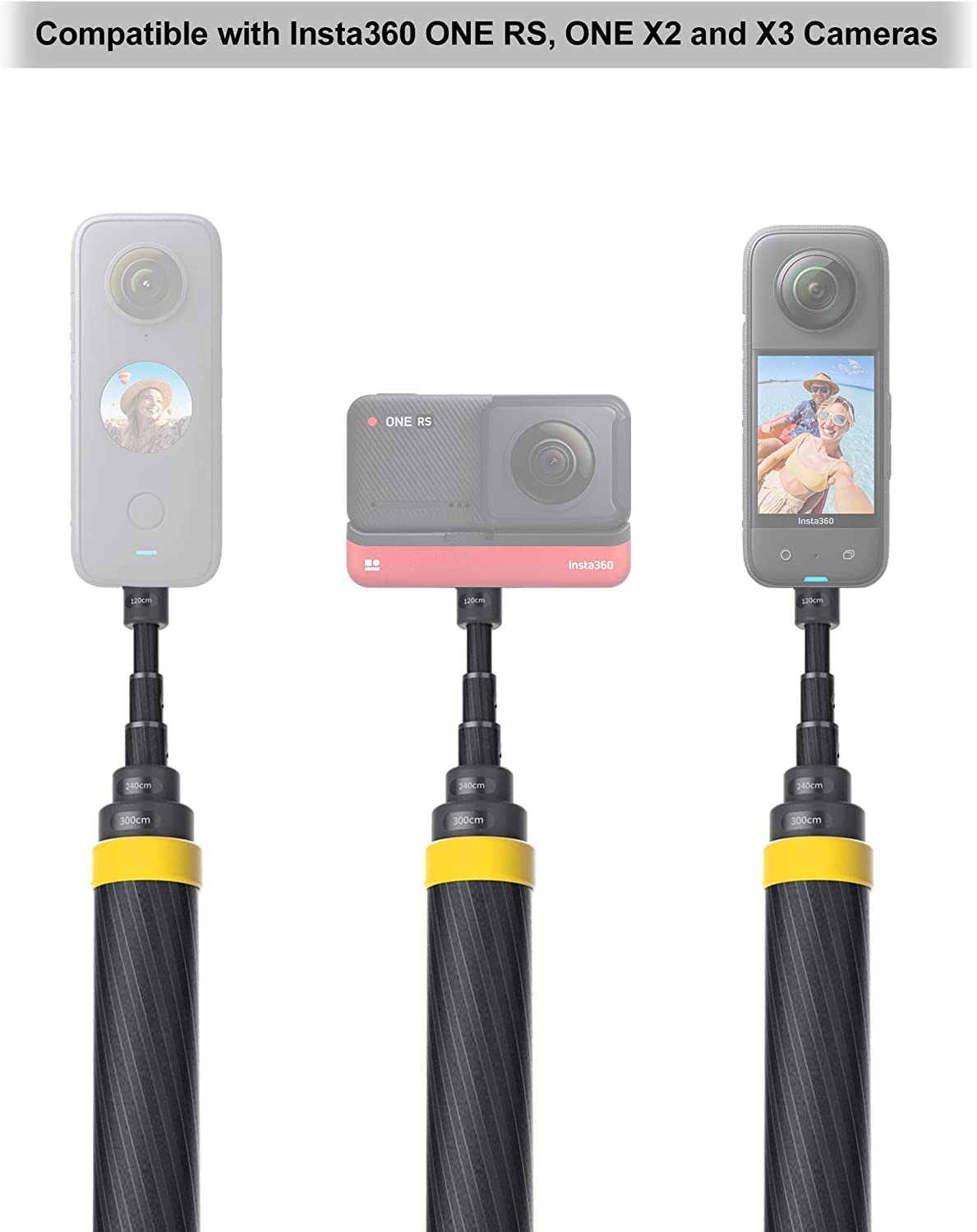 Foto 6 | Palo Para Selfies Insta360 De 3 M Extendido Para Insta360 X4/x3/ace/ace Pro/ace Pro 2 - Venta Internacional.