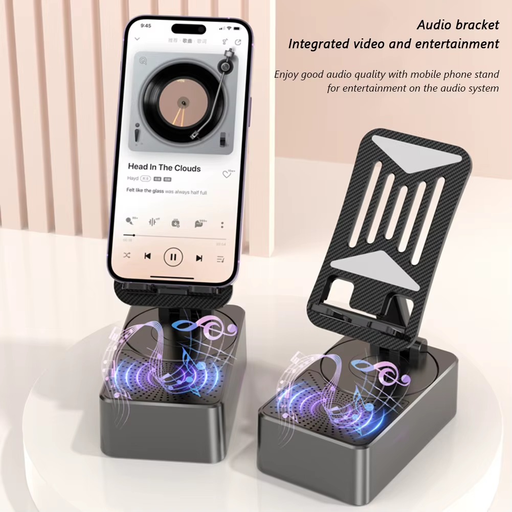 Foto 3 pulgar | Soporte Plegable, Giratorio Para Teléfono Con Bocina Bluetooth