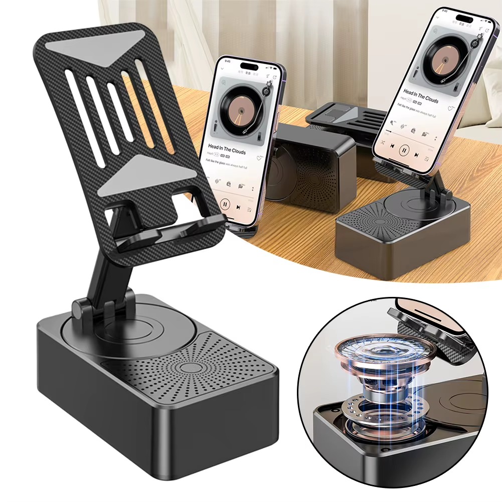 Foto 5 pulgar | Soporte Plegable, Giratorio Para Teléfono Con Bocina Bluetooth
