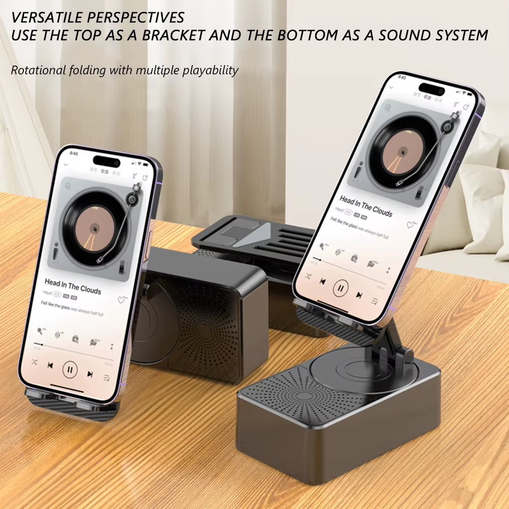 Foto 6 | Soporte Plegable, Giratorio Para Teléfono Con Bocina Bluetooth