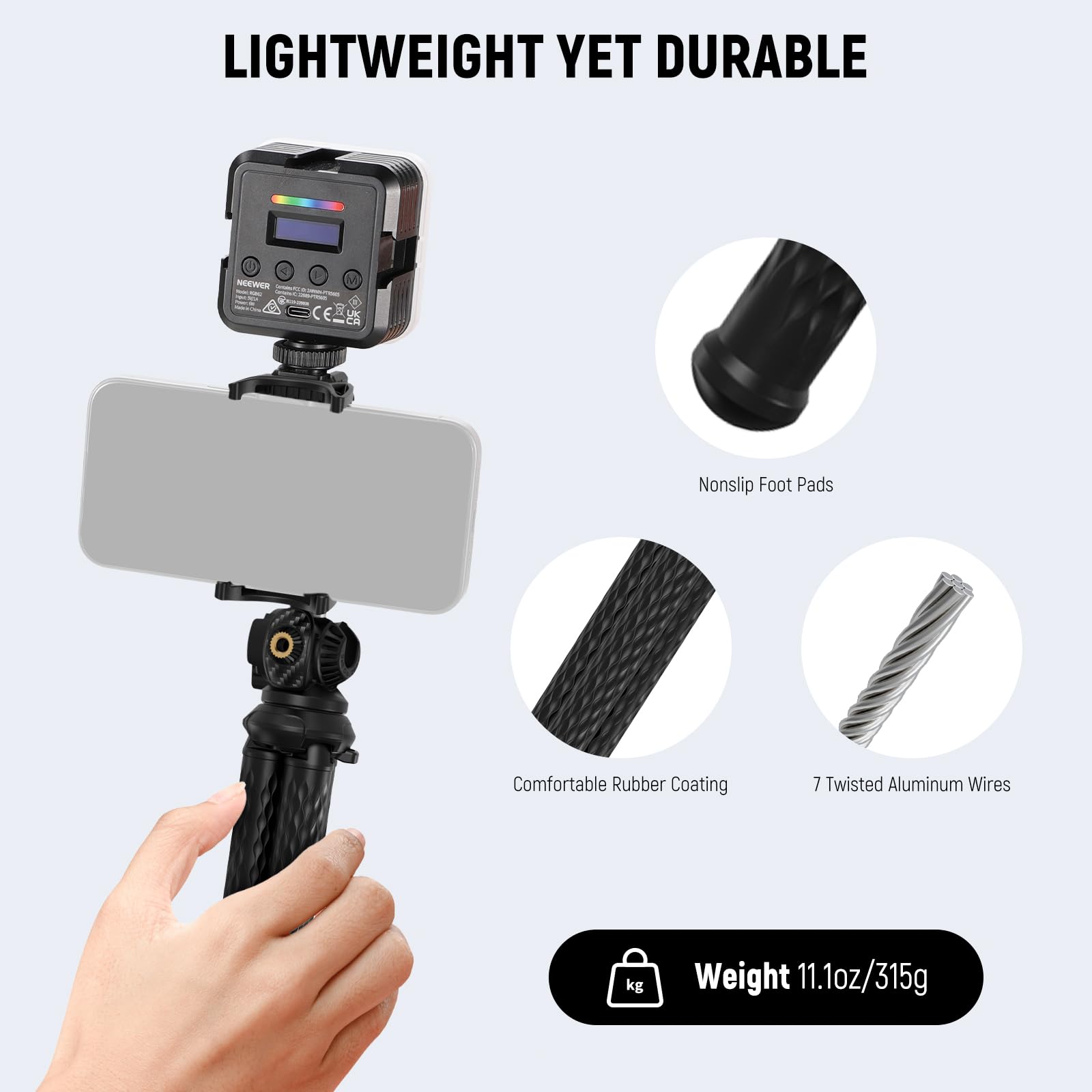Foto 7 pulgar | Trípode Neewer Flexible Tp34 Con Mando A Distancia Para Iphone Gopro Samsung - Venta Internacional.