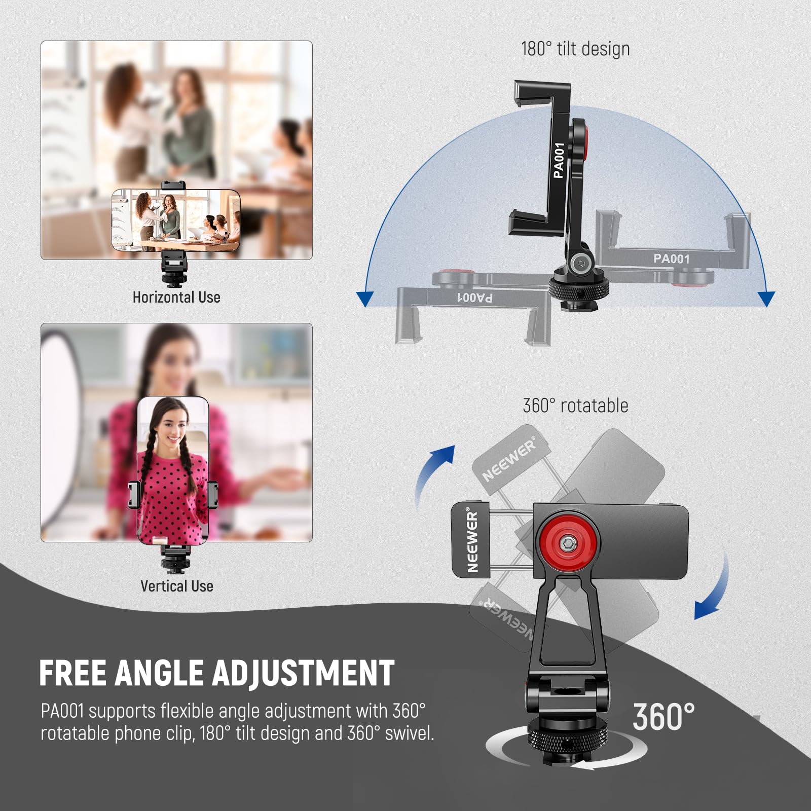 Foto 5 pulgar | Soporte Para Trípode Neewer De Metal Con Funda Fría Para Iphone - Venta Internacional.