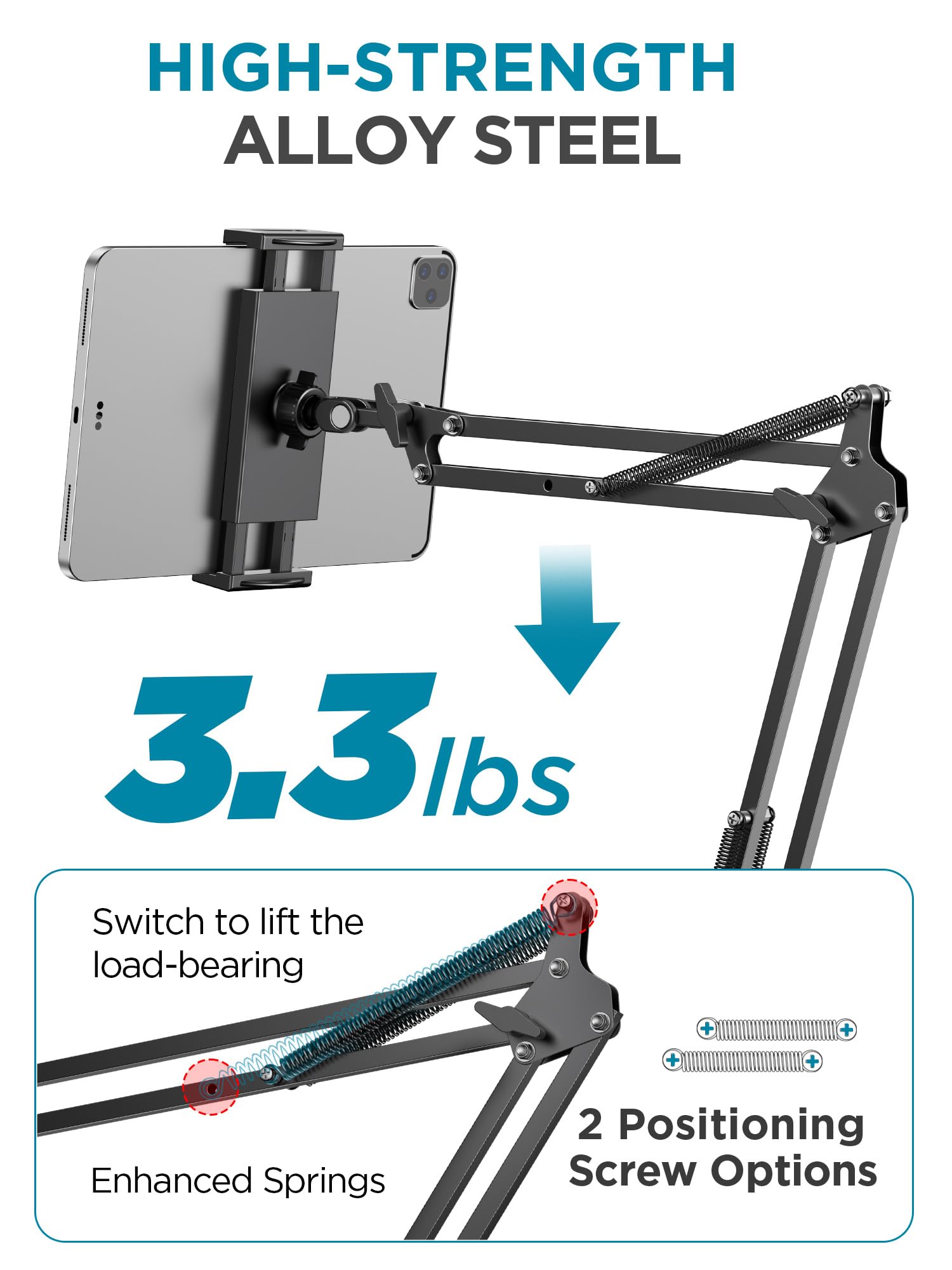 Foto 2 | Soporte Para Tableta Innogear Para Cama Con Cabezal Esférico Giratorio De 4 A 13 Pulgadas - Venta Internacional.
