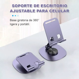 Foto 2 | Soporte Base Para Celular Tablet Plegable Giratorio Metalico