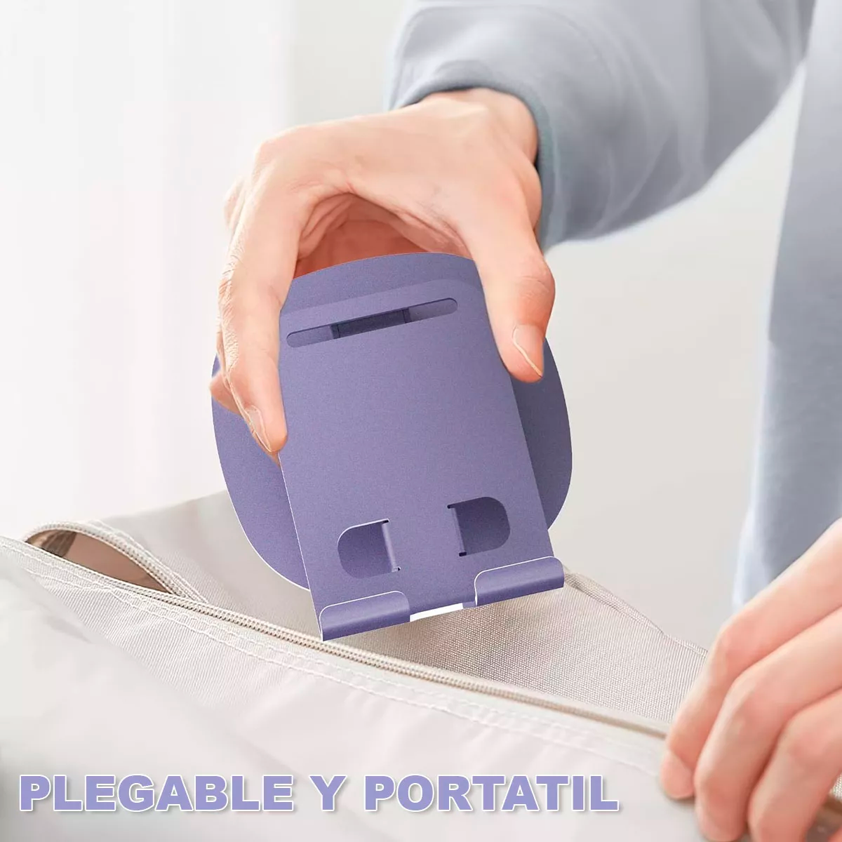 Foto 6 pulgar | Soporte Base Para Celular Tablet Plegable Giratorio Metalico