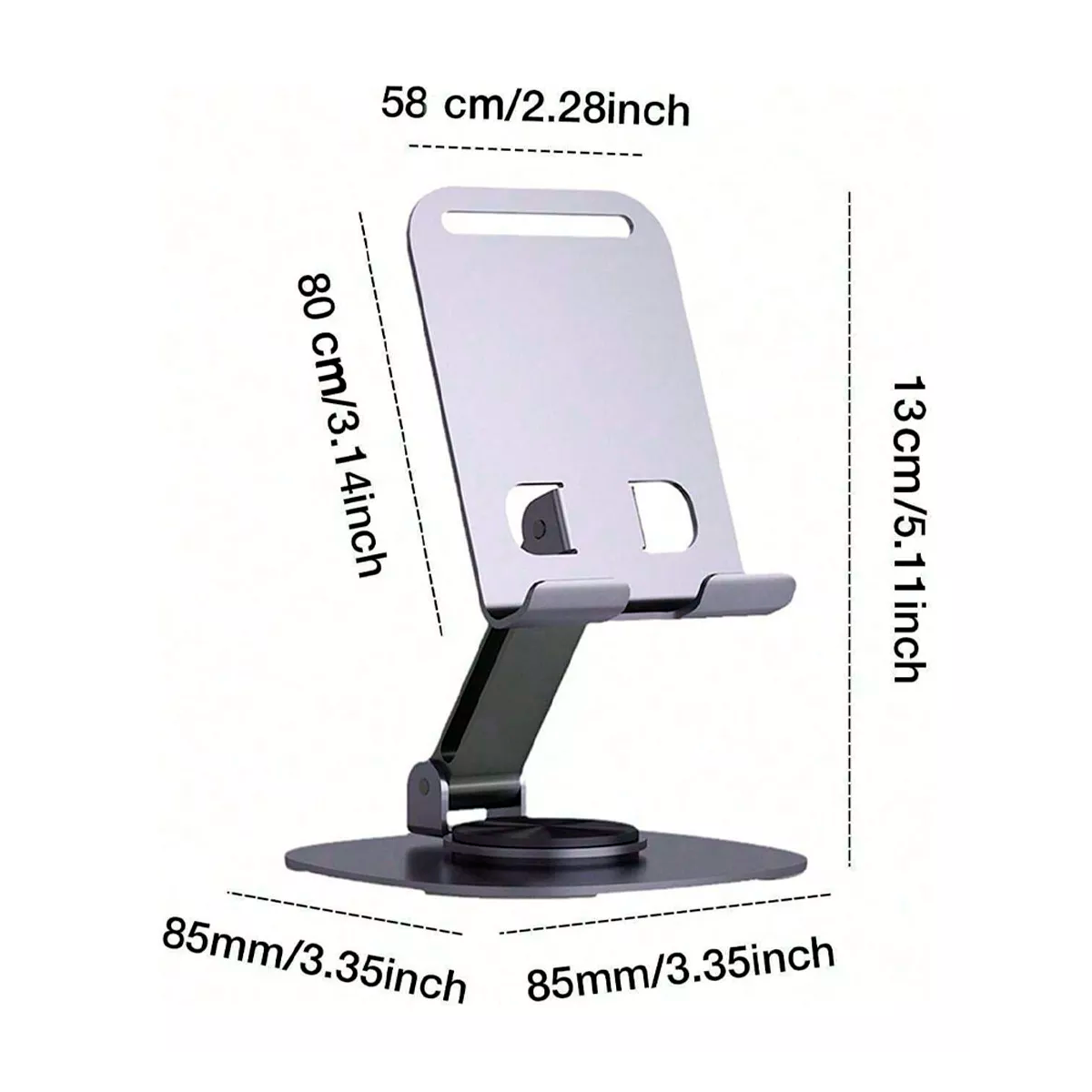 Foto 9 pulgar | Soporte Base Para Celular Tablet Plegable Giratorio Metalico