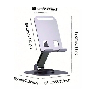 Foto 8 | Soporte Base Para Celular Tablet Plegable Giratorio Metalico