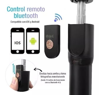 Foto 2 | Kit 2 Bastones Selfie Stick con Control Remoto Bluetooth