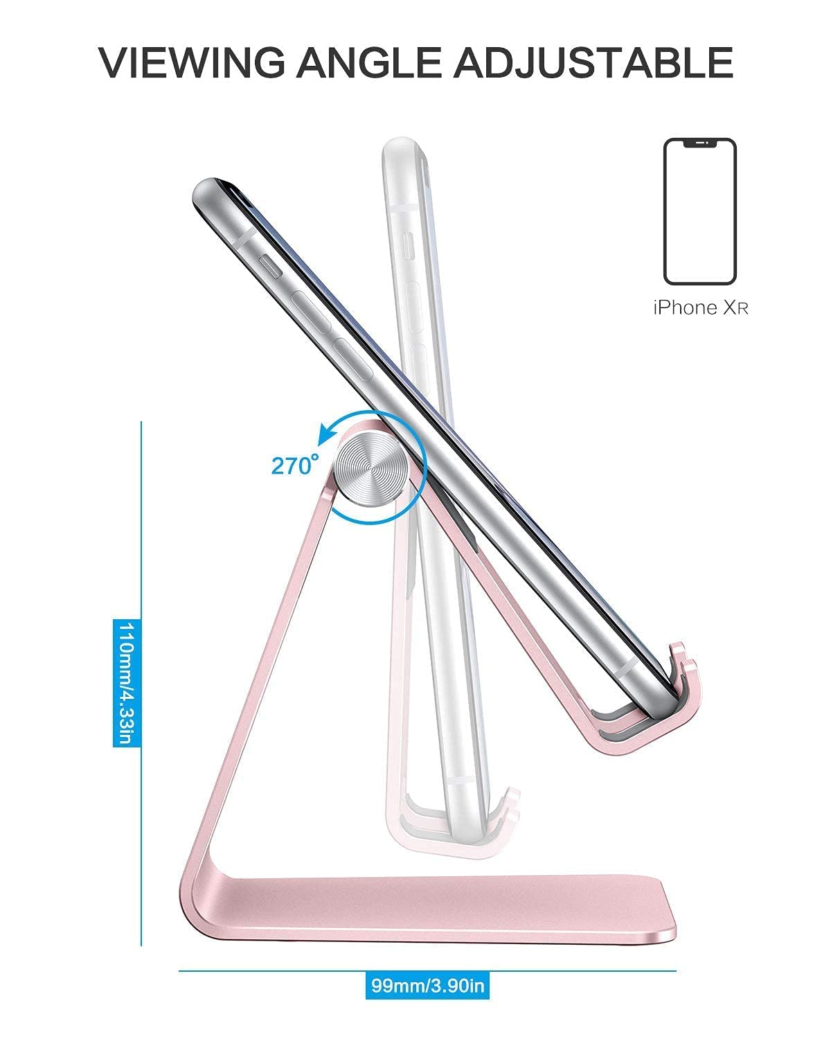 Foto 4 pulgar | Soporte Para Teléfono Celular Omoton C2, Soporte De Escritorio De Aluminio, Oro Rosa - Venta Internacional.