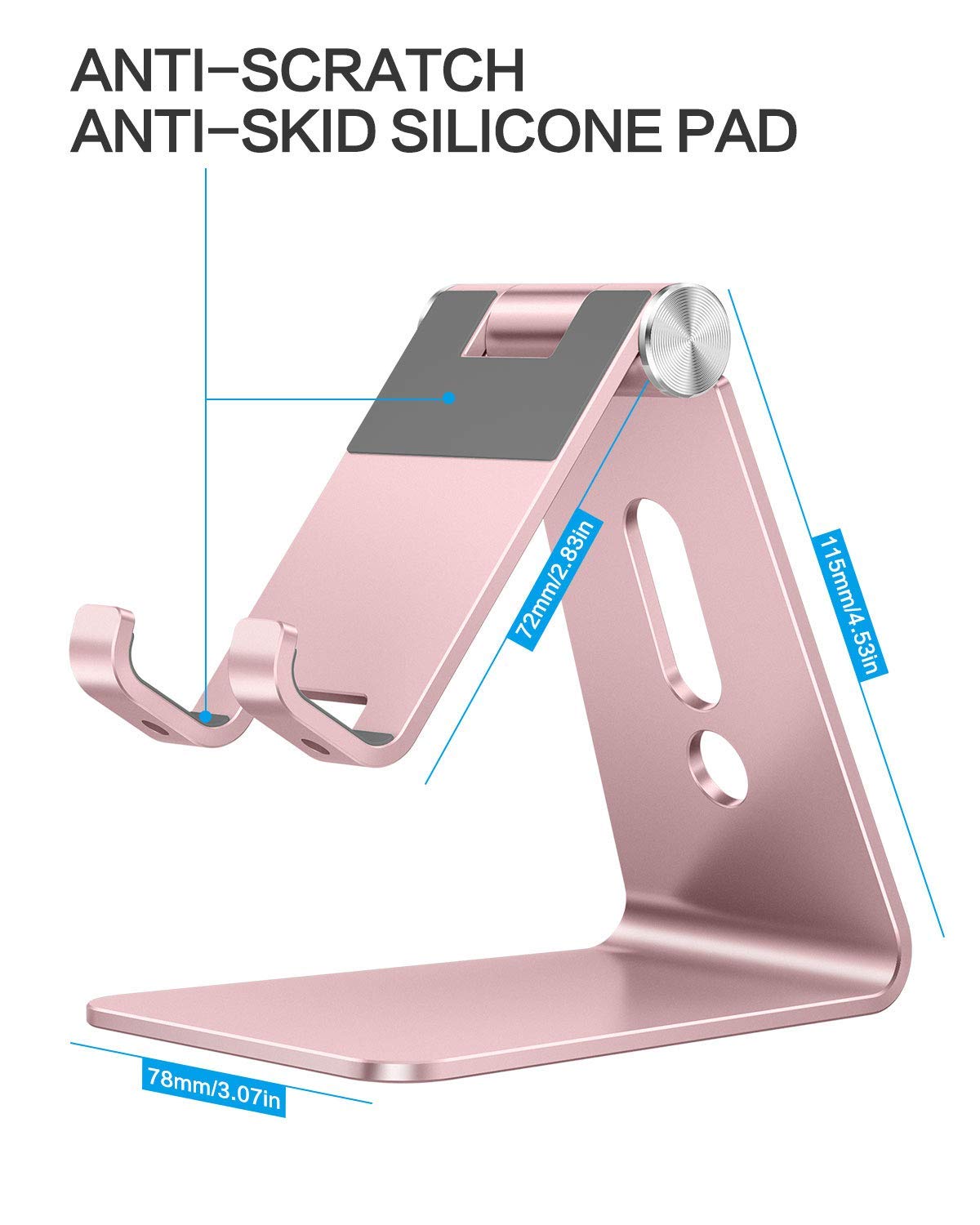 Foto 5 pulgar | Soporte Para Teléfono Celular Omoton C2, Soporte De Escritorio De Aluminio, Oro Rosa - Venta Internacional.