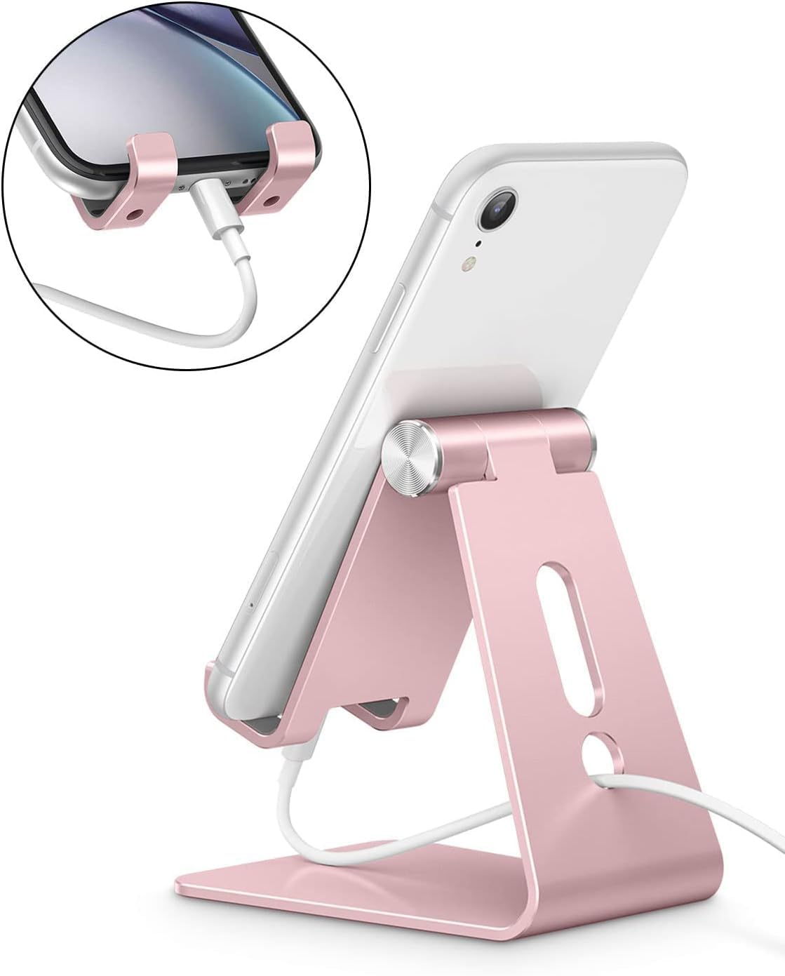 Foto 7 | Soporte Para Teléfono Celular Omoton C2, Soporte De Escritorio De Aluminio, Oro Rosa - Venta Internacional.