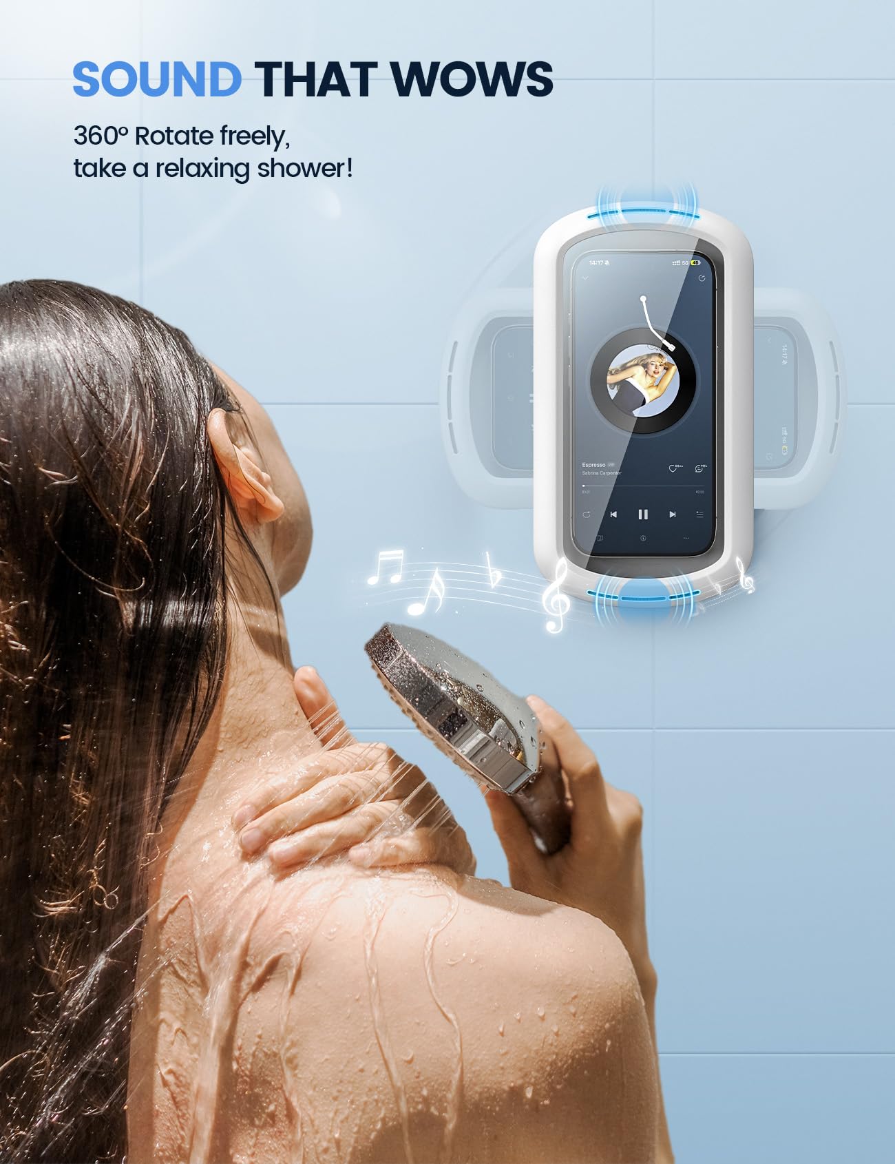 Foto 3 pulgar | Soporte De Teléfono De Ducha Lamicall Impermeable Para Iphone 16 Pro Ma - Venta Internacional.