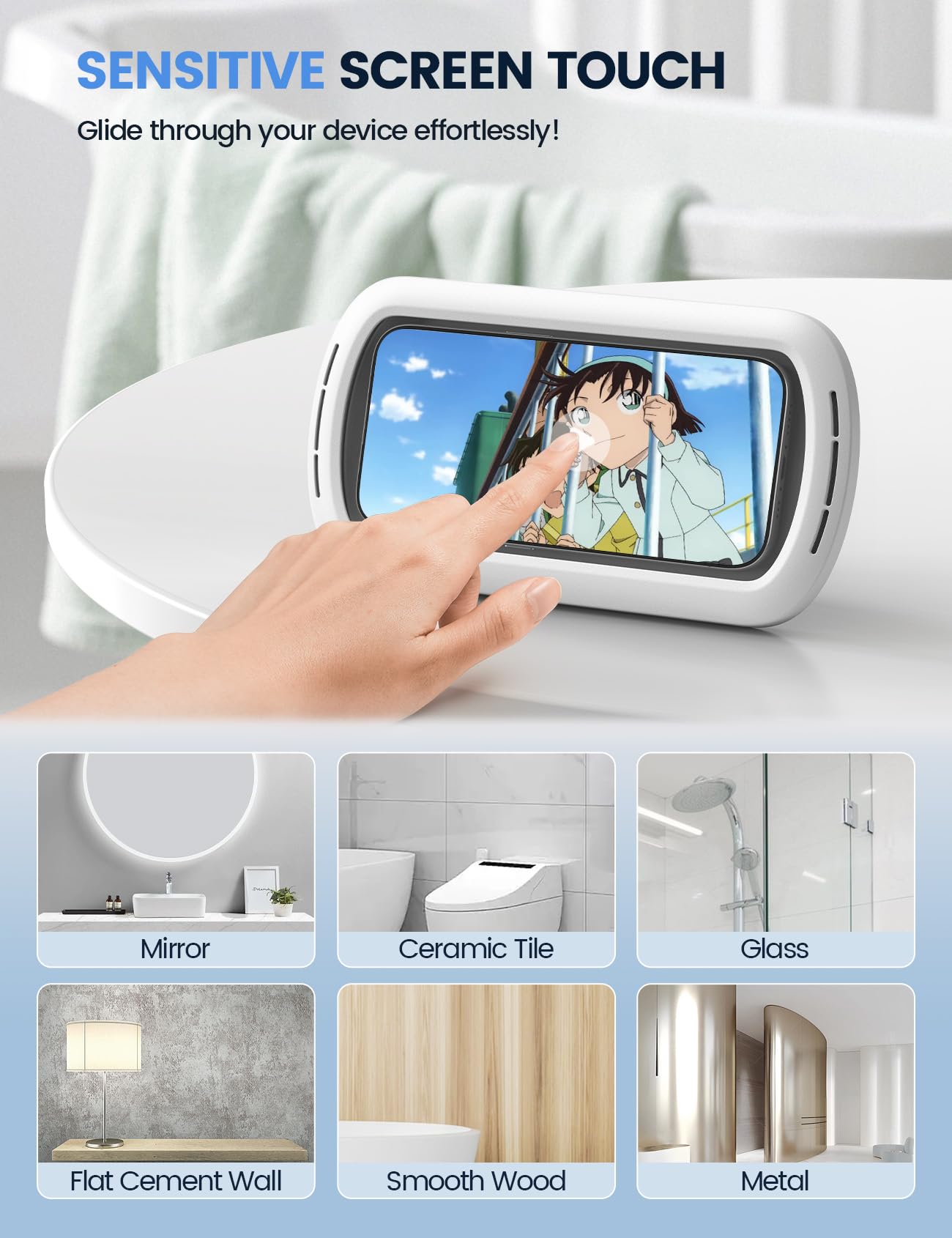 Foto 6 pulgar | Soporte De Teléfono De Ducha Lamicall Impermeable Para Iphone 16 Pro Ma - Venta Internacional.