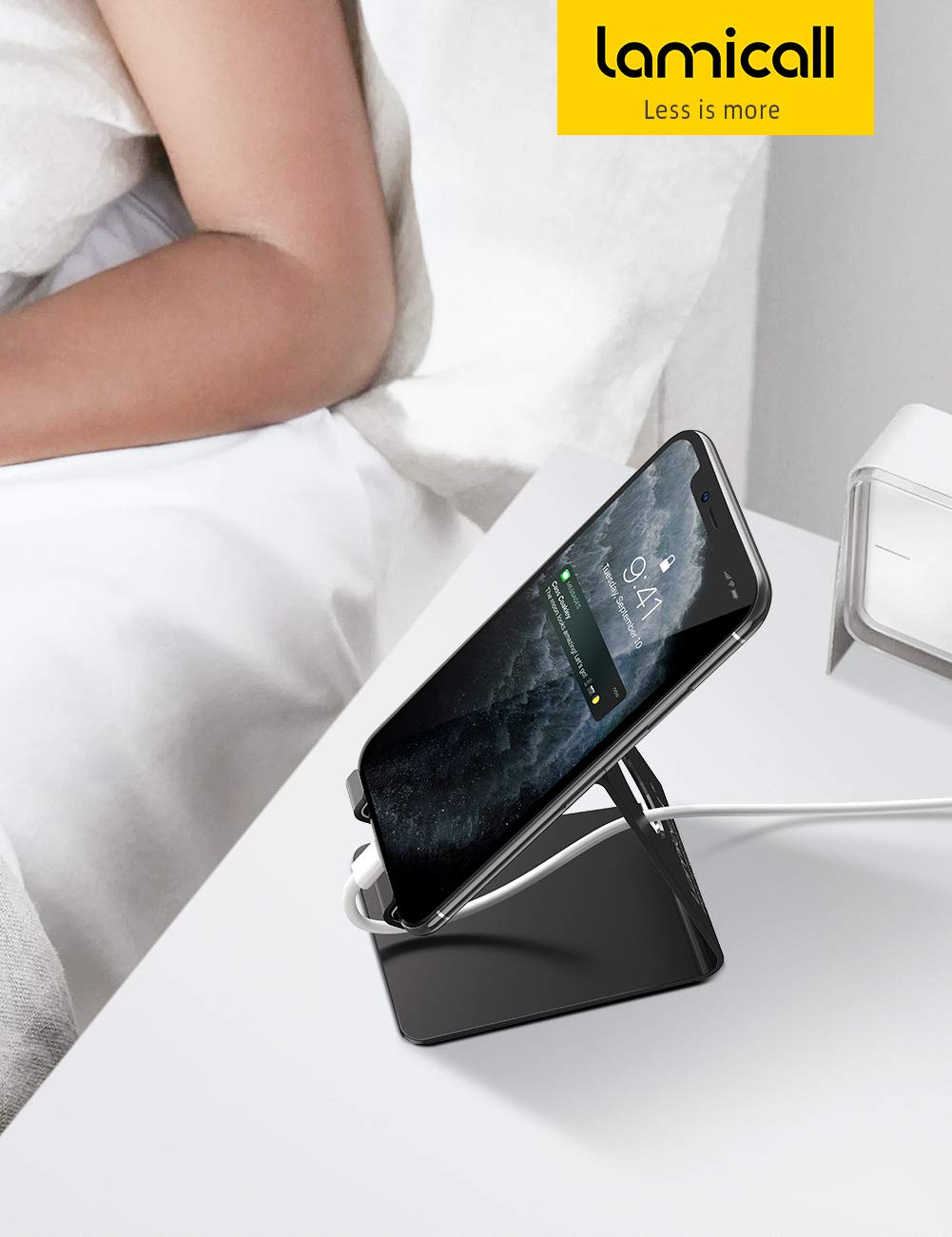 Foto 7 | Soporte Para Teléfono Móvil Lamicall Phone Dock, Soporte Negro - Venta Internacional.