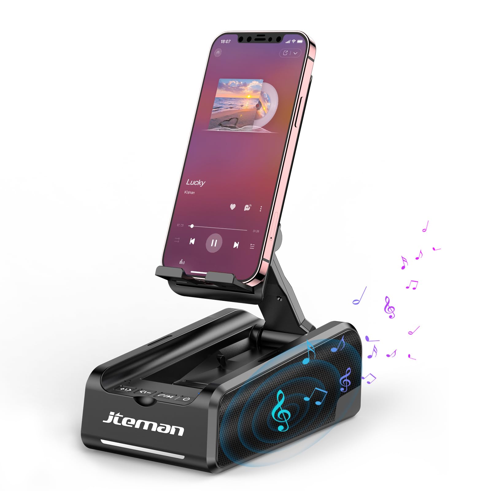 Foto 1 | Altavoz Bluetooth Inalámbrico Con Soporte Para Teléfono Jteman - Venta Internacional.