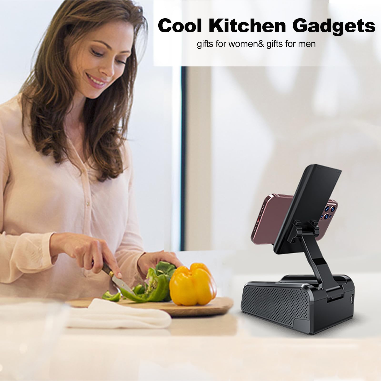 Foto 6 pulgar | Altavoz Bluetooth Inalámbrico Con Soporte Para Teléfono Jteman - Venta Internacional.
