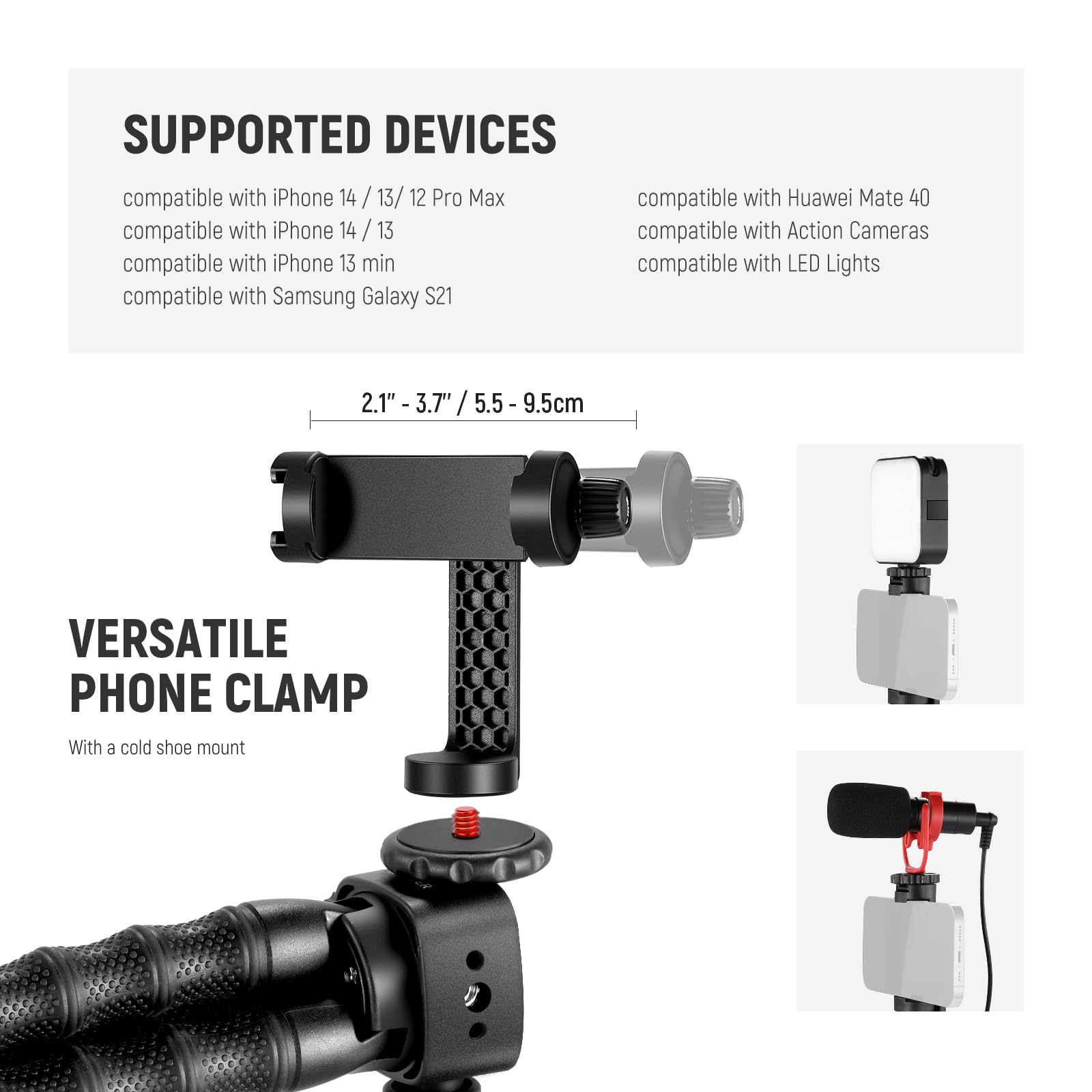 Foto 4 | Trípode Flexible Neewer T91 Para Iphone Mini Con Accesorios - Venta Internacional.