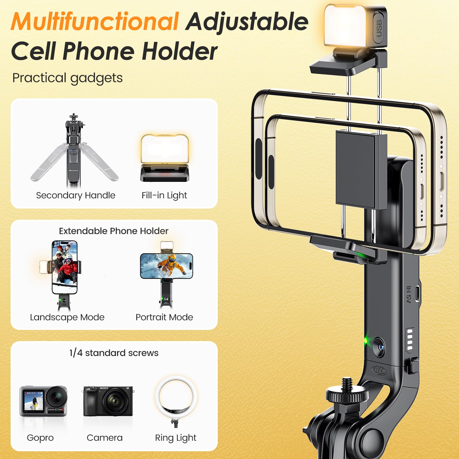 Foto 4 pulgar | Trípode Marchpower De 160 Cm Con Seguimiento Facial Automático Remoto Para Iphone - Venta Internacional.