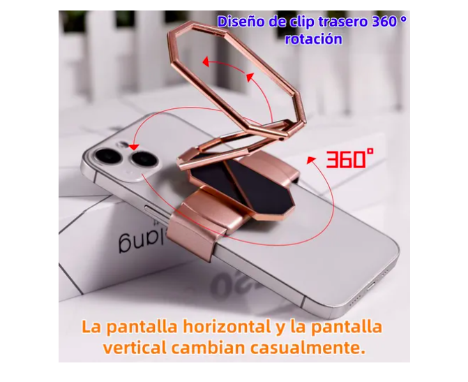 Foto 5 pulgar | Anillo Xtellar Sujetador Celular Clip De Soporte Para Ultrafino